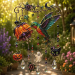 Halloween Wind Chime Stained Glass Style Indoor Outdoor