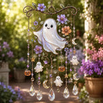 Halloween Wind Chime Stained Glass Style Indoor Outdoor