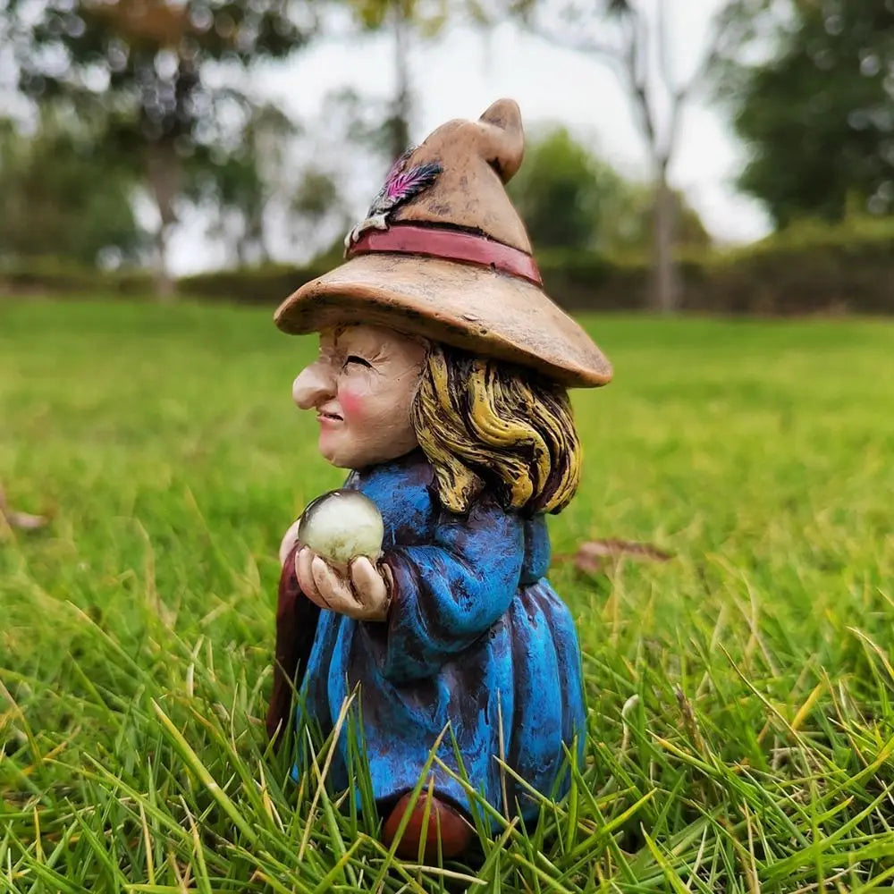 Halloween Witch Statue Waterproof Resin Indoor & Outdoor