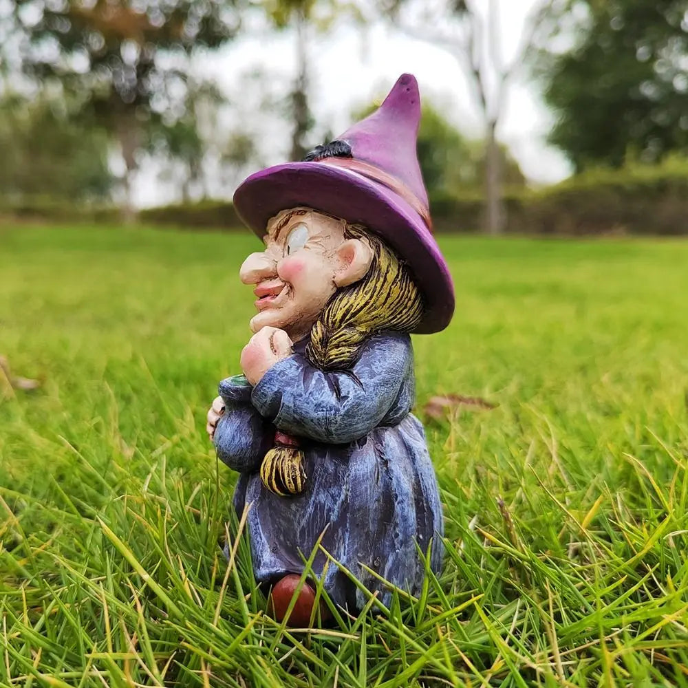 Halloween Witch Statue Waterproof Resin Indoor & Outdoor