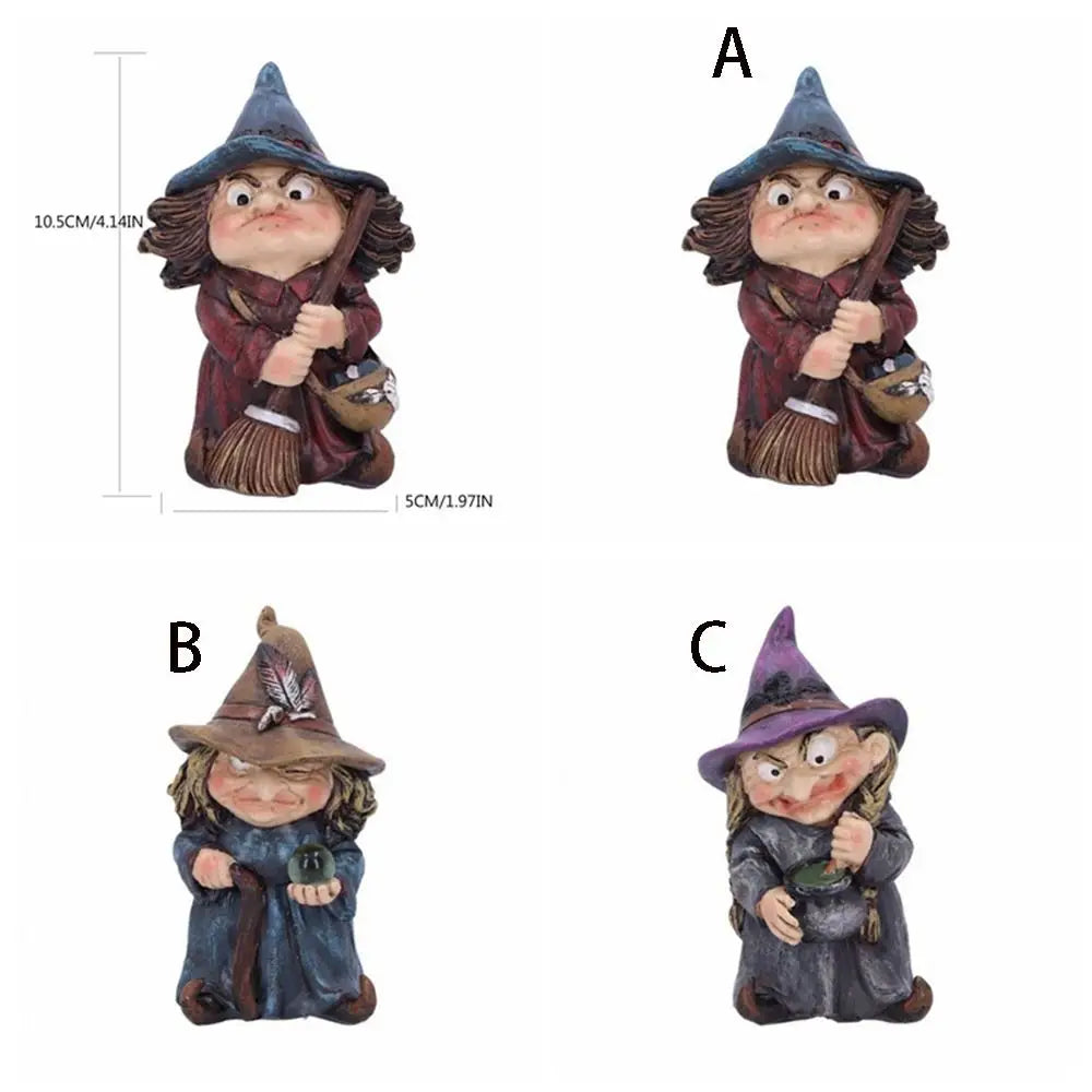 Halloween Witch Statue Waterproof Resin Indoor & Outdoor