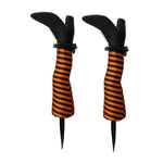 Halloween Yard Decoration Upside-Down Witch Legs Set of 2
