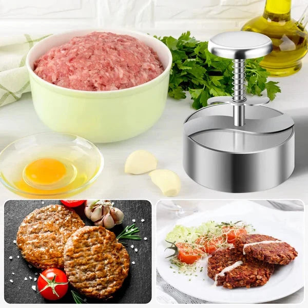 Hamburger Patty Press Stainless Steel Non-Stick Dishwasher-Safe