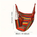 Hammock Swing Chair Cotton-Poly Breathable Indoor & Outdoor