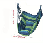 Hammock Swing Chair Cotton-Poly Breathable Indoor & Outdoor