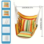 Hammock Swing Chair Cotton-Poly Breathable Indoor & Outdoor