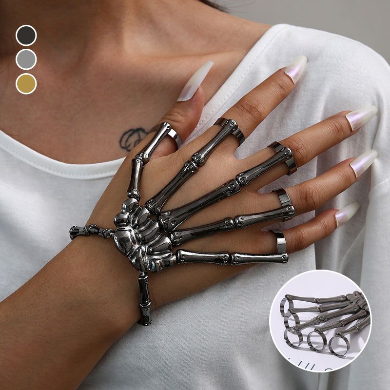 Hand Chain Bracelet Skeleton Design Flexible Links