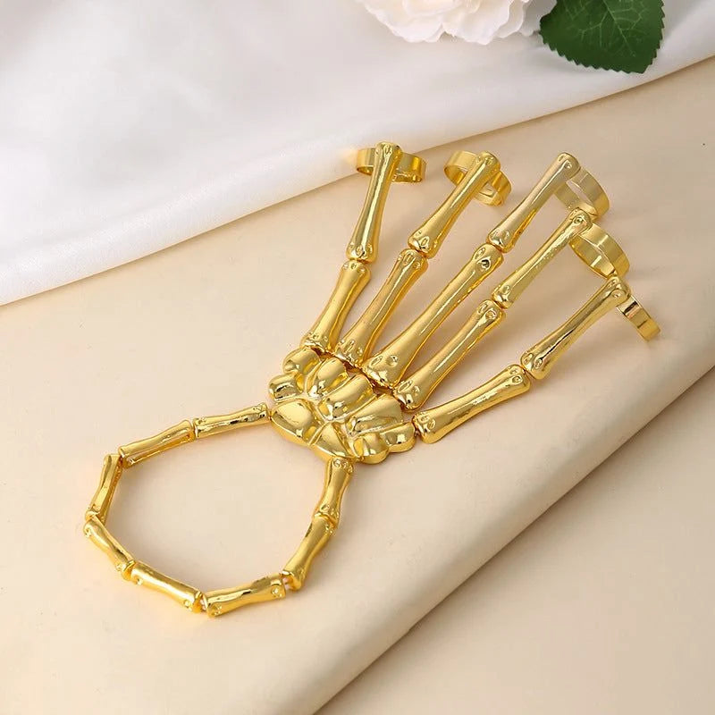 Hand Chain Bracelet Skeleton Design Flexible Links