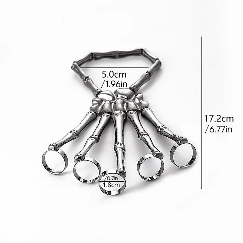 Hand Chain Bracelet Skeleton Design Flexible Links