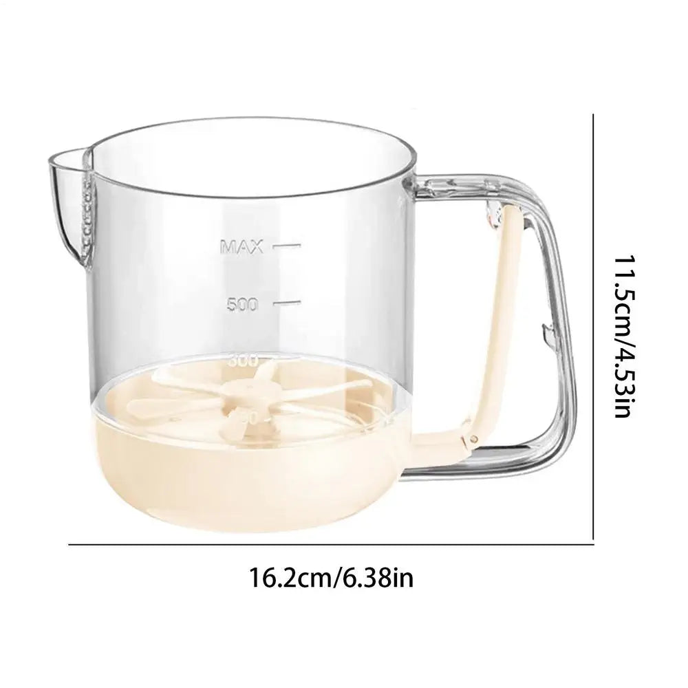 Hand Egg Mixer Manual Stainless Steel Battery-Free