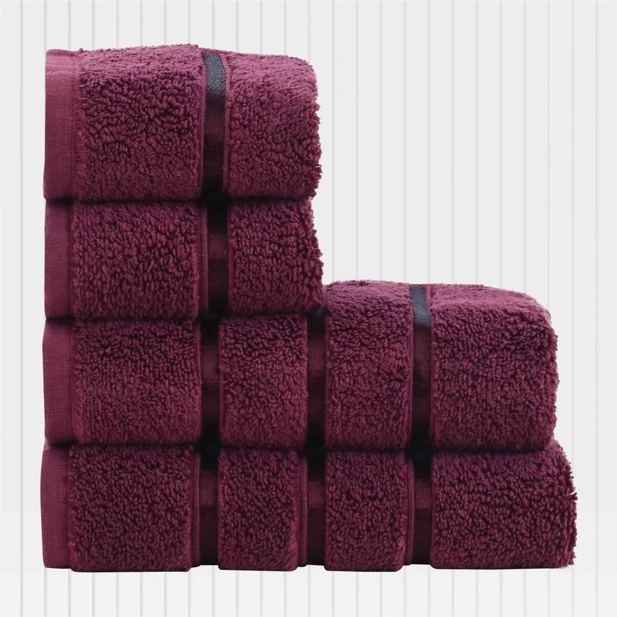 Hand & Face Towel Set 4-Piece Cotton Quick-Drying