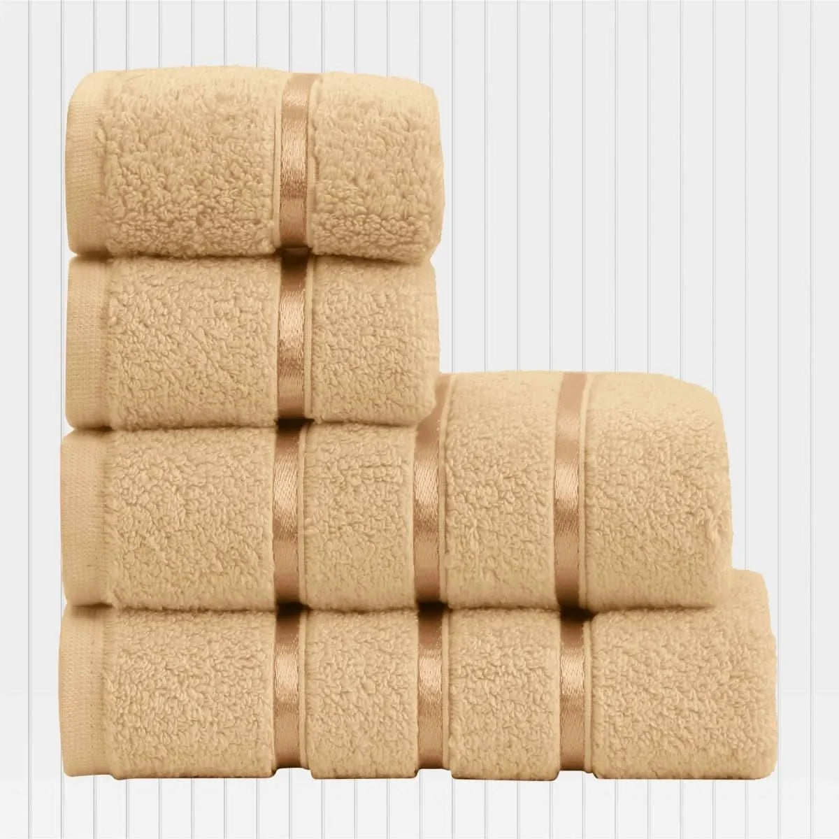 Hand & Face Towel Set 4-Piece Cotton Quick-Drying