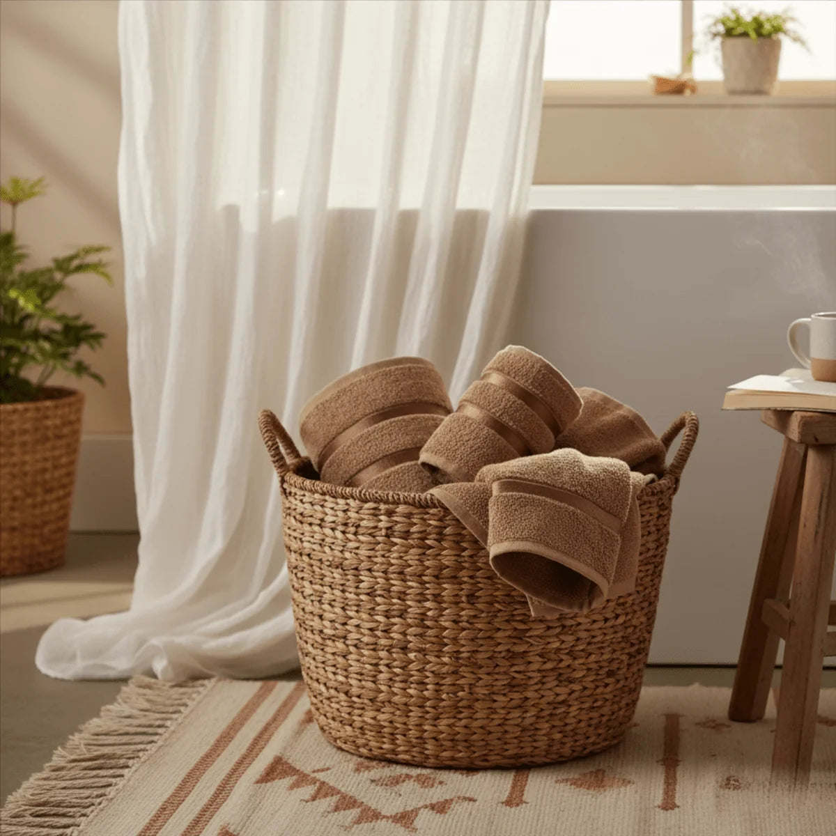 Hand & Face Towel Set 4-Piece Cotton Quick-Drying