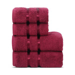 Hand & Face Towel Set 4-Piece Cotton Quick-Drying