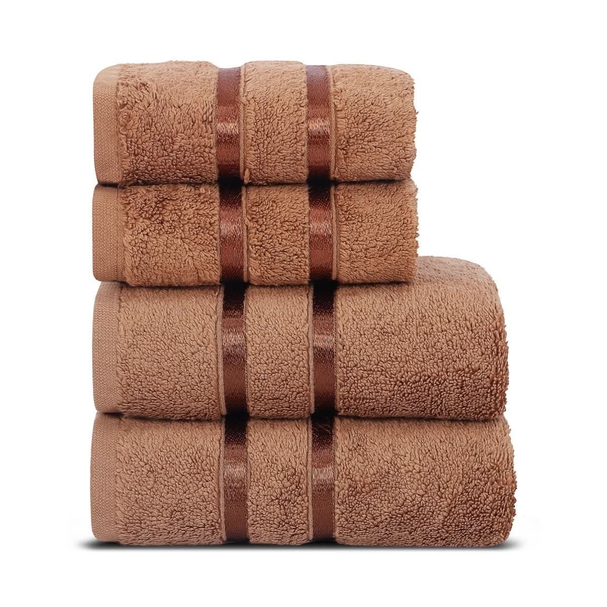 Hand & Face Towel Set 4-Piece Cotton Quick-Drying