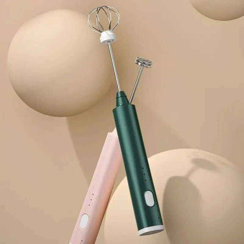 Hand Mixer USB Rechargeable 3 Speeds Stainless Steel Whisks