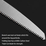 Hand Saw 7 Inch Foldable Triple Razor Tooth