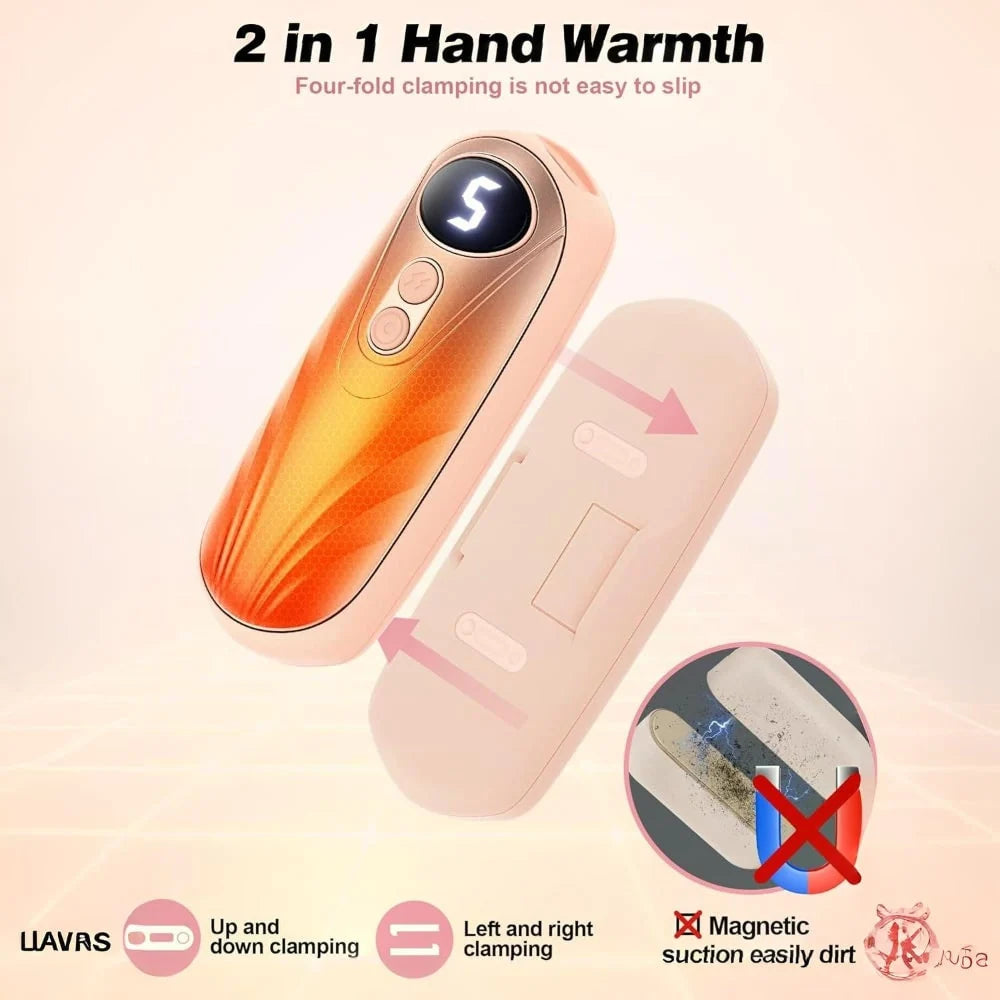 Hand Warmers Rechargeable 5 Heat Settings Set of 2