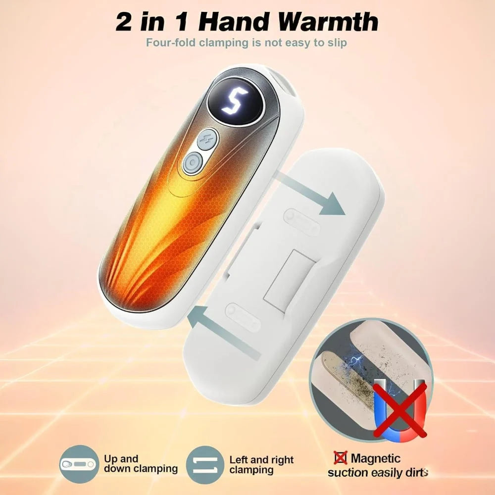 Hand Warmers Rechargeable 5 Heat Settings Set of 2