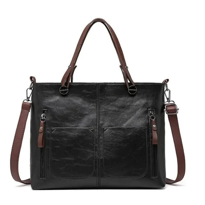 Handbag Leather Fits 13-Inch Devices Adjustable Shoulder Strap