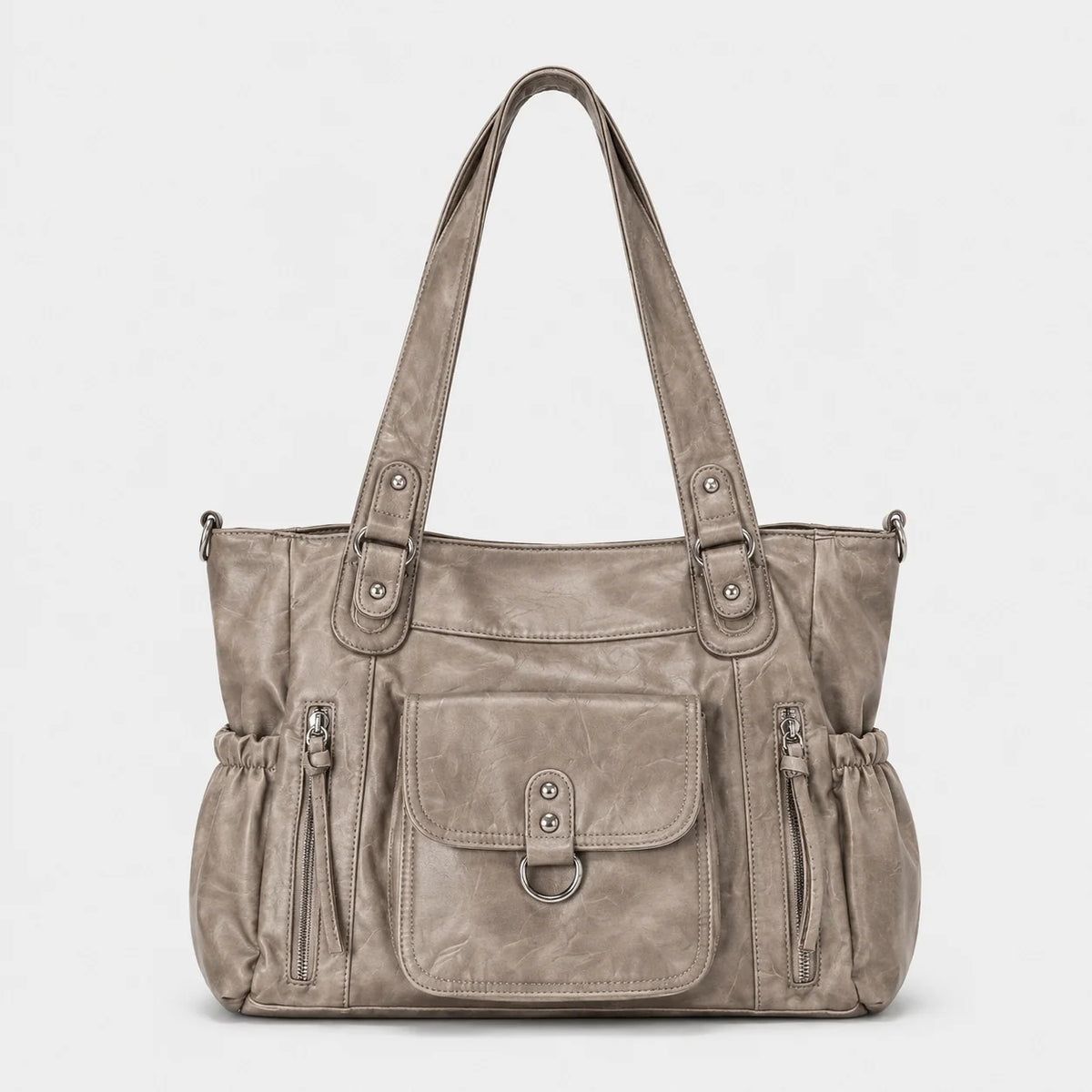 Handbag Leather Spacious Multi-Pocket