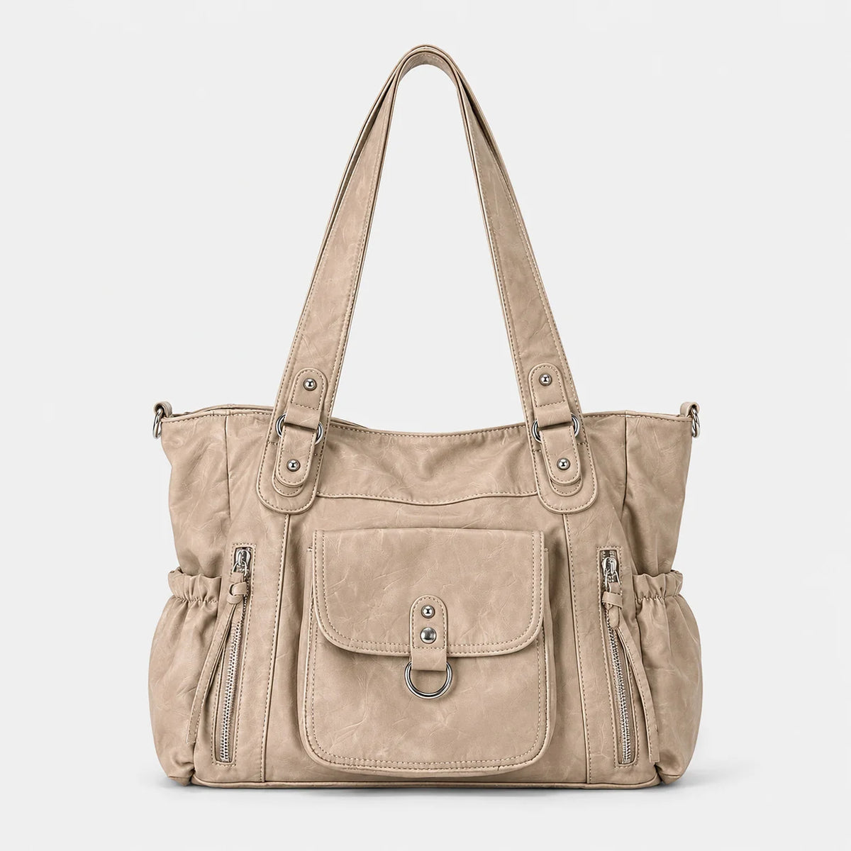 Handbag Leather Spacious Multi-Pocket