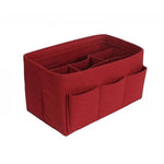 Handbag Organiser Insert 13 Compartments Felt Zipped Pocket