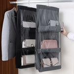 Handbag Organizer Double-Sided Clear Compartments Space-Saving