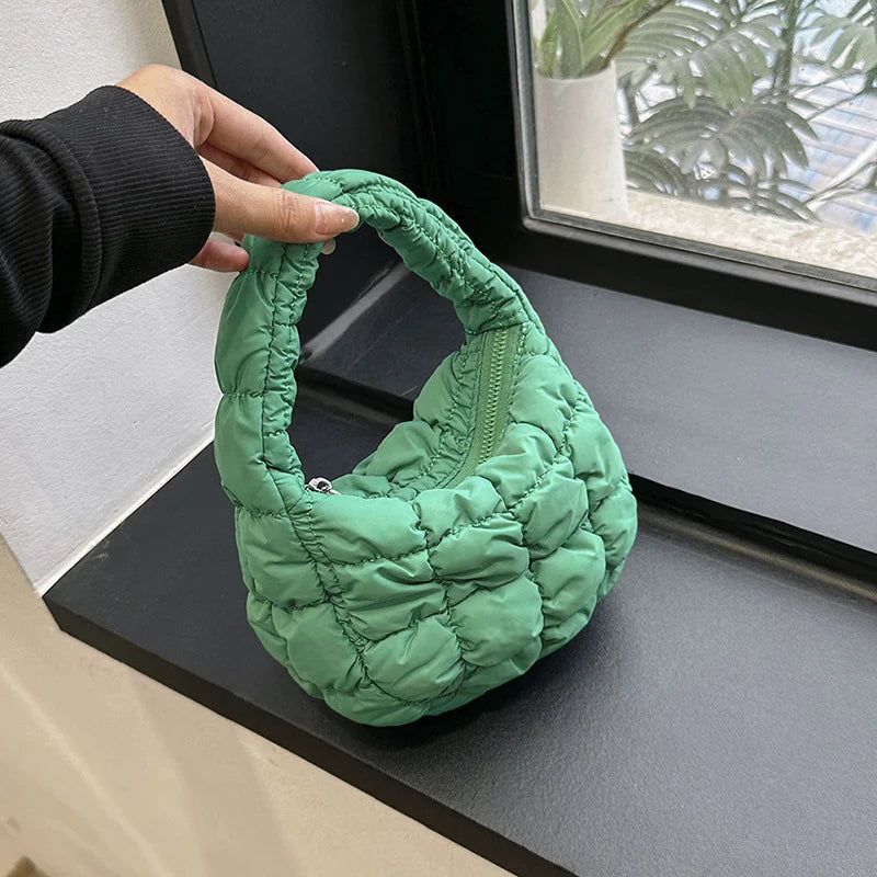 Handbag Quilted Design Padded Handles Spacious Interior