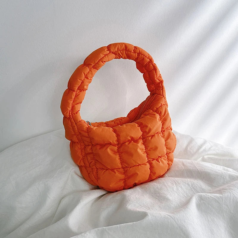 Handbag Quilted Design Padded Handles Spacious Interior