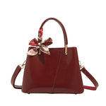 Handbag Structured Faux Leather Adjustable Removable Strap
