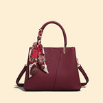 Handbag Structured Faux Leather Adjustable Removable Strap