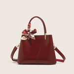Handbag Structured Faux Leather Adjustable Removable Strap