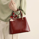Handbag Structured Faux Leather Adjustable Removable Strap