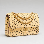 Handbag Textured Design Gold Chain Handle Spacious Interior