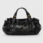 Handbag Textured Leather Detachable Shoulder Strap Spacious Interior