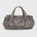 Handbag Textured Leather Detachable Shoulder Strap Spacious Interior