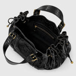 Handbag Textured Leather Detachable Shoulder Strap Spacious Interior