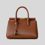 Handbag Textured Leather Top Handle & Shoulder Strap