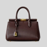 Handbag Textured Leather Top Handle & Shoulder Strap