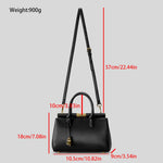 Handbag Textured Leather Top Handle & Shoulder Strap