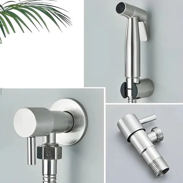 Handheld Bidet Sprayer Adjustable Water Flow Tool-Free Wall Mount
