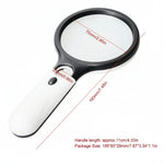 Handheld Magnifier 45x Dual Lenses LED Lighting