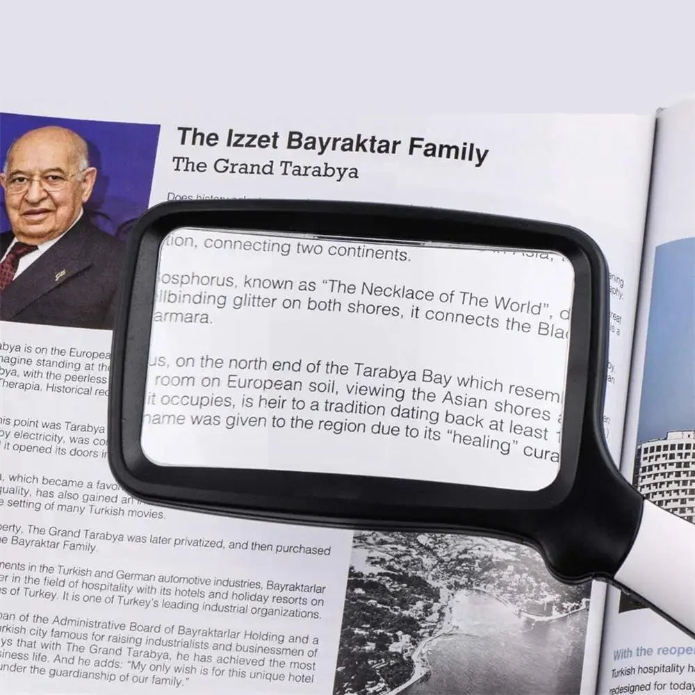 Handheld Magnifying Glass 3x LED Lighting Large Viewing Area