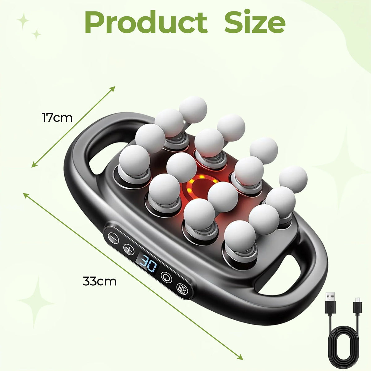 Handheld Massager Multi-Intensity Vibration Ergonomic Portable