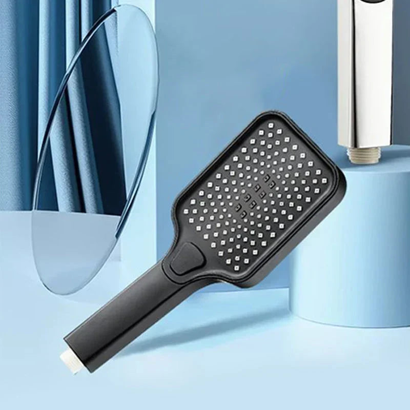 Handheld Shower Head Pressure-Boosting 4 Spray Modes Wipe-Clean Nozzles