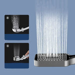 Handheld Shower Head Pressure-Boosting 4 Spray Modes Wipe-Clean Nozzles