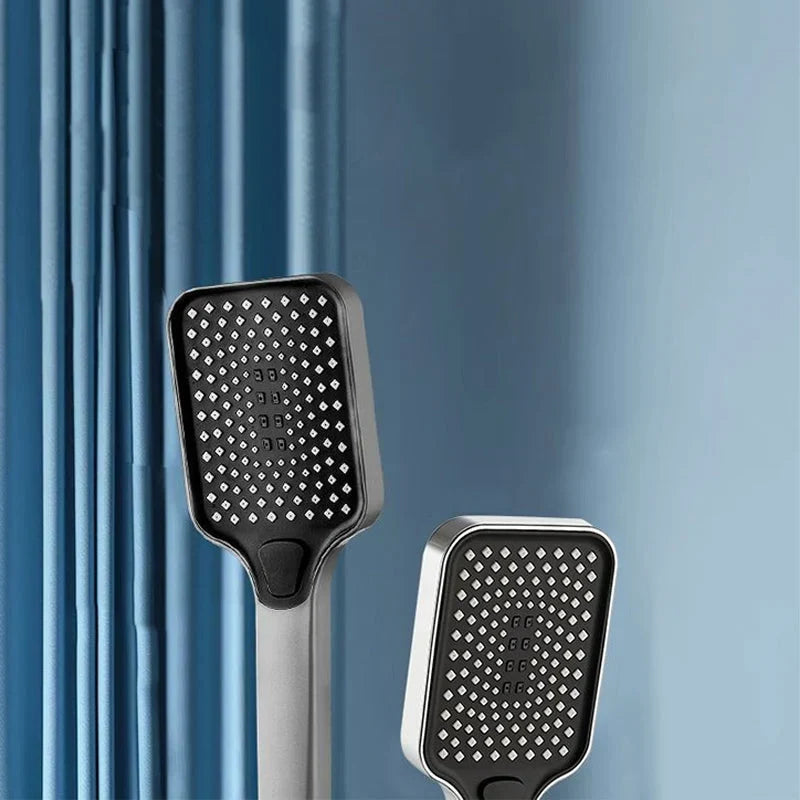 Handheld Shower Head Pressure-Boosting 4 Spray Modes Wipe-Clean Nozzles