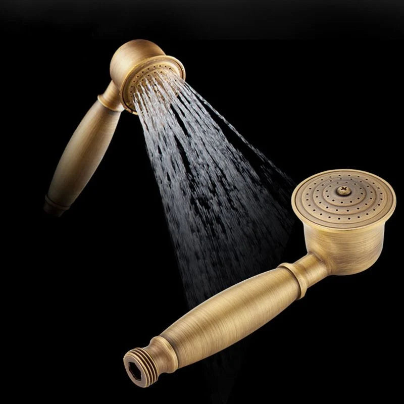 Handheld Showerhead Rust-Resistant Metal Massage Jet Hose & Wall Bracket