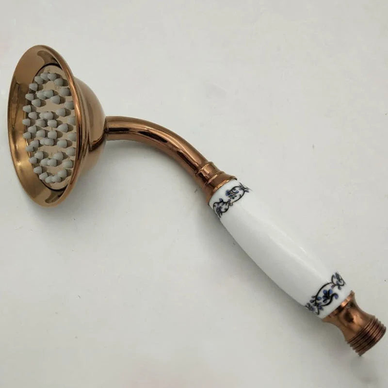 Handheld Showerhead Rust-Resistant Metal Massage Jet Hose & Wall Bracket